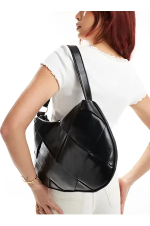 Glamorous Woven shoulder bag in patent