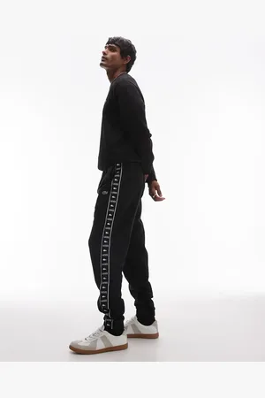 Lacoste Logo stripe joggers in