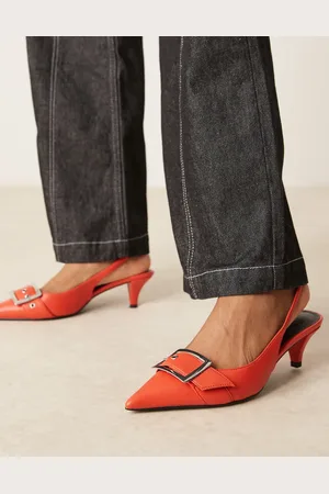 ASOS Stellar buckle detail kitten heels in