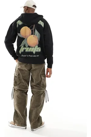 Liquor N Poker Oversized zip up hoodie with fruit back print in
