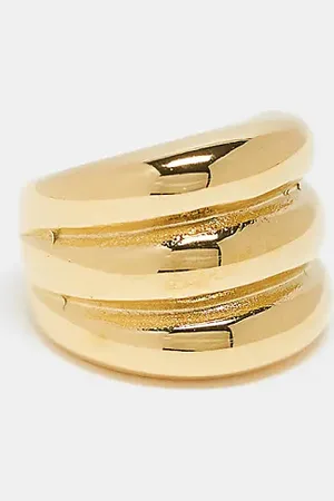 LOST SOULS Stainless steel triple dome ring in 18k plated