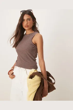 SELECTED Femme ribbed vest in stripe