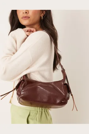 Glamorous Pocket detail shoulder bag in dark