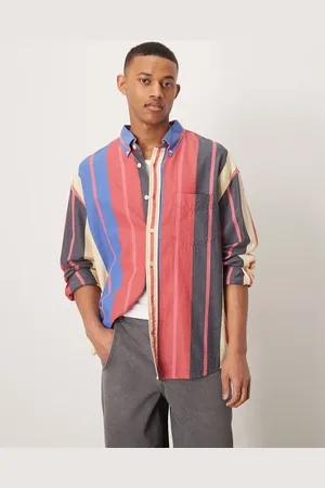 GANT Seersucker stripe oversized shirt in multicolor