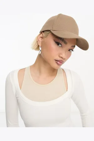 ASOS Linen mix cap in dark putty