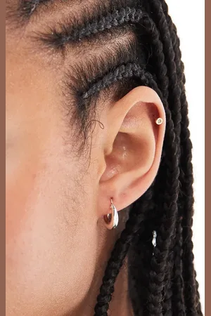 Kingsley Ryan 10mm rounded hoop earrings in sterling
