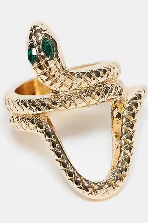 ASOS Ring with wraparound snake design in tone