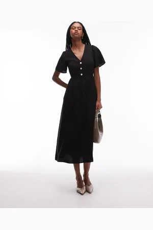 & OTHER STORIES Flutter sleeve midaxi dress in