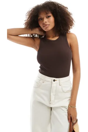 & OTHER STORIES Racer back vest top in dark