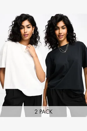 ASOS Oversized t-shirt in 2 pack in black & white