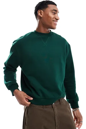 ASOS Premium heavyweight boxy oversized sweatshirt 400gsm in dark
