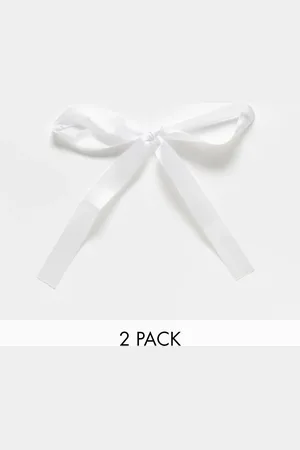 DesignB London Pack of 2 hair ribbons in