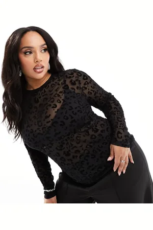 ONLY Mesh jacquard top in leo
