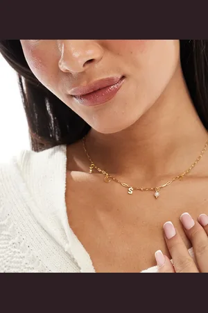 Accessorize Z plated celestial S inital charm necklace in