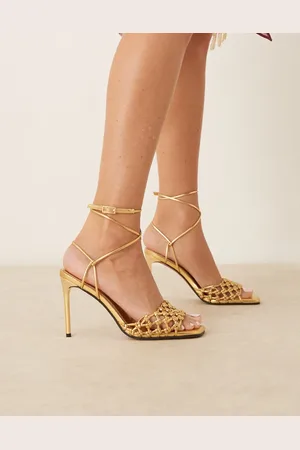 ASOS Nadine knotted high heeled sandals in