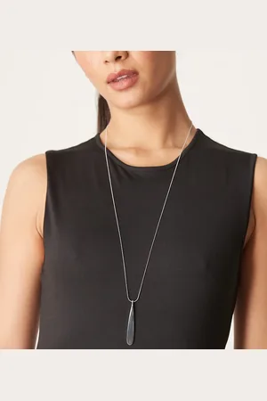 DesignB London Long length molten pendant necklace in
