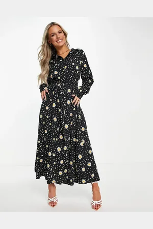 Ax Paris Midi shirt dress in daisy print