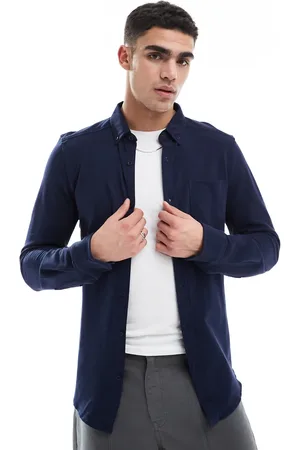 Threadbare Pique long sleeve shirt in