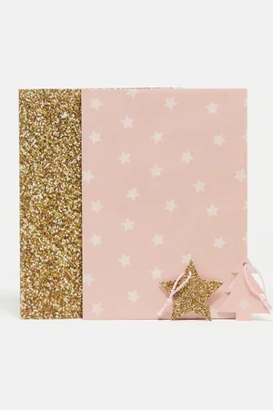 Skinnydip And gold wrapping paper and gift tag set