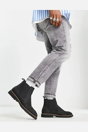 Office Cleated chelsea boots in leather