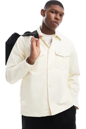 Fred Perry Cord overshirt in ecru