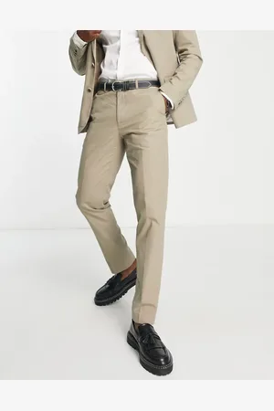 Harry Brown Skinny linen suit trousers in brown