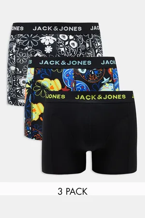 JACK & JONES 3 pack trunks in skull print