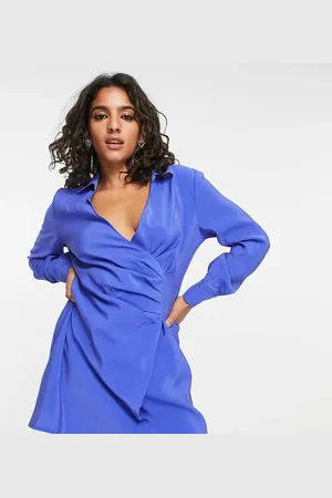 ONLY Mini wrap shirt dress in bright