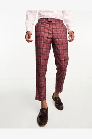 Harry Brown Skinny cropped suit trousers in tartan