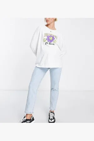 Cotton On Cotton On Maternity stretch mom jeans in light