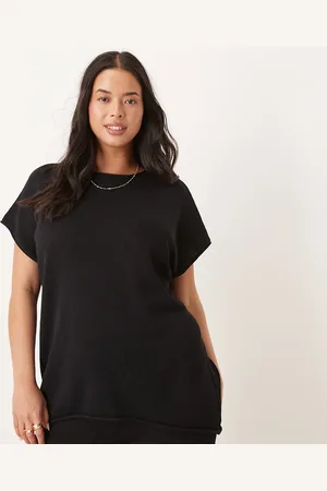 ASOS ASOS DESIGN Curve knitted slub t shirt co-ord in