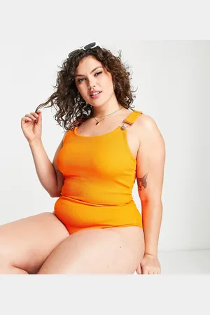Simply Be Crinkle swimsuit in bright