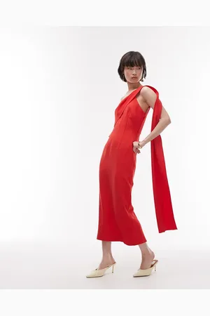 MANGO One sholder draped dress in