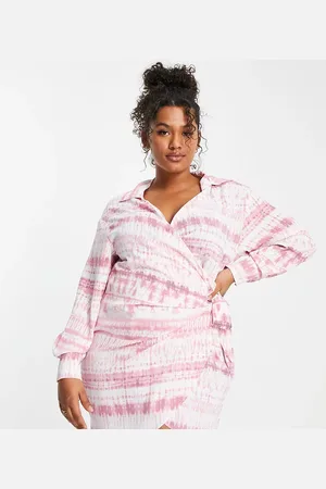 Saint Genies Tie side shirt mini dress in print