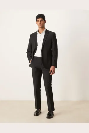 ASOS Washable slim suit trousers with lightweight worsted wool in