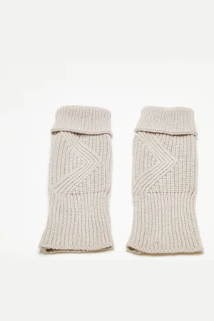 Topshop Arm warmers in off white