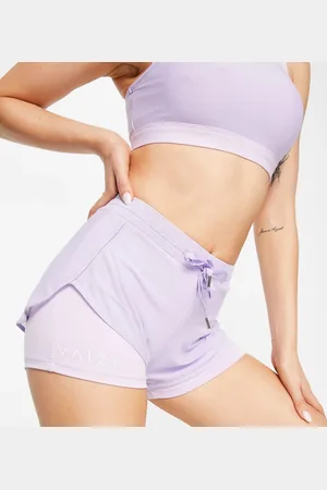 VAI21 Co-ord mesh 2 in 1 shorts in lilac