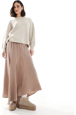 ASOS Asymmetric midi skirt in cupro in