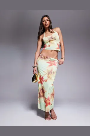 ASOS Co-ord slinky maxi skirt in floral print