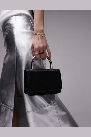 Topshop Gia metal handle grab bag in