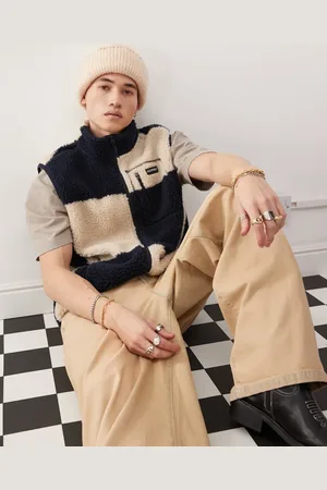 Gramicci Checkered sherpa vest in