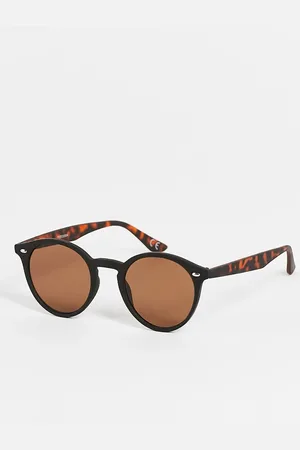 ASOS Frame round sunglasses with tortoiseshell detail in