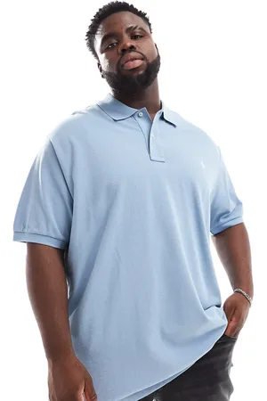 Ralph Lauren Big &Tall icon logo pique polo custom fit in light