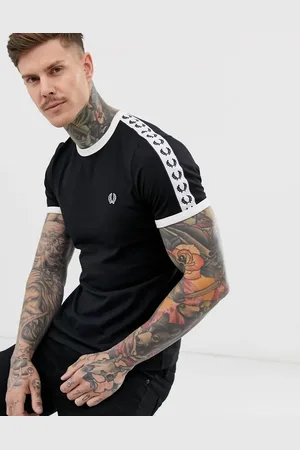 Fred Perry Sport graphic taped ringer t-shirt in