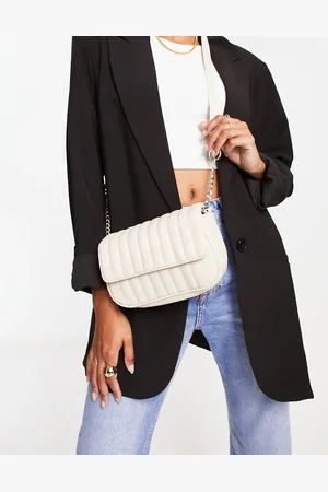My Accessories London padded mini cross body bag in beige