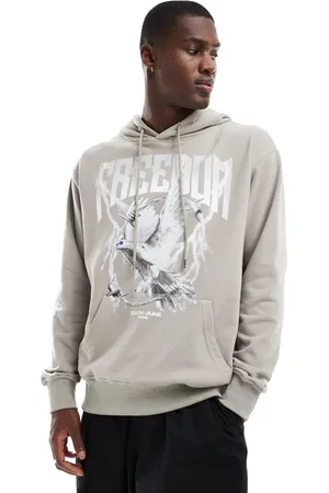 Sixth June Freedom print hoodie in beige