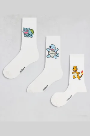 ASOS 3 pack socks Pokemon characters in ecru