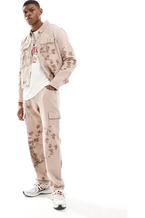 Liquor N Poker Co-ord floral twill cargo trouser in