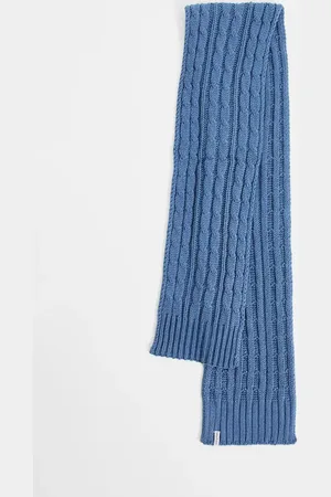 Farah Logo cable knit scarf in