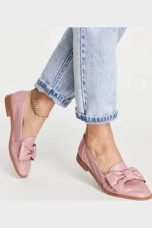 ASOS Mentor bow loafer flat shoes in